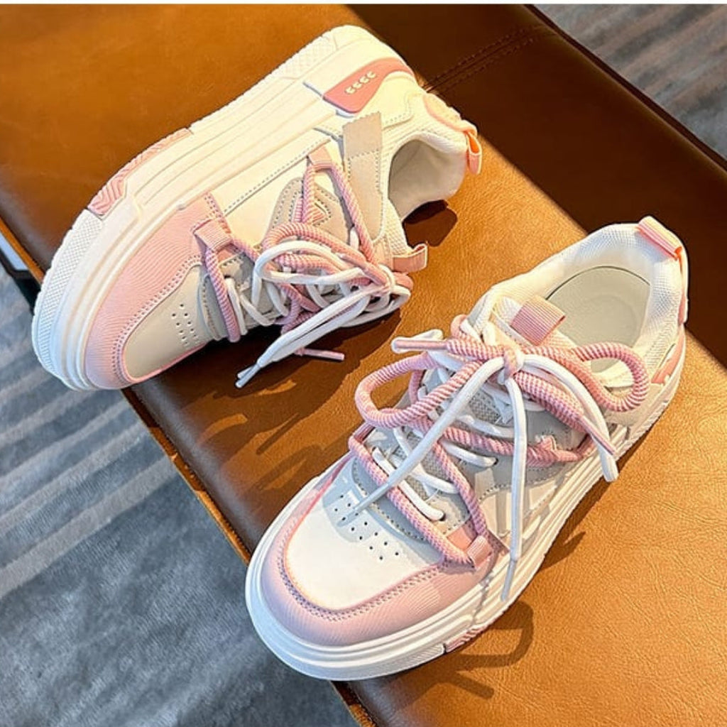 Korean Skateboard Shoes - Pink