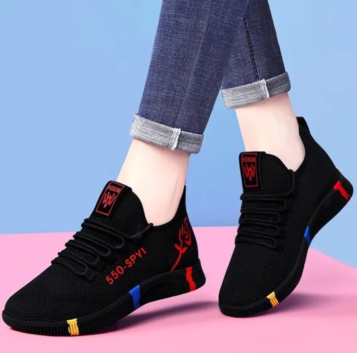 Sporty Kicks Black Sneakers.