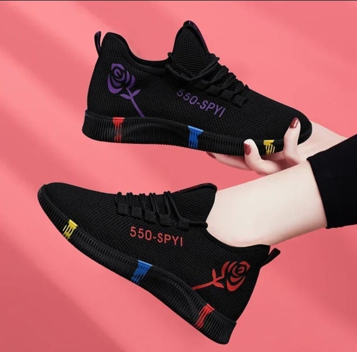 Sporty Kicks Black Sneakers.